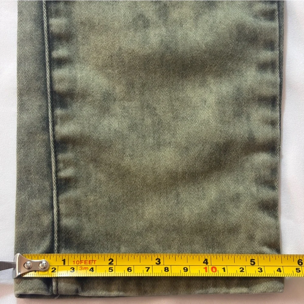 CJ Black Premium Mens Skinny Jeans Distressed Moto Biker Pants Green Sz 28x30